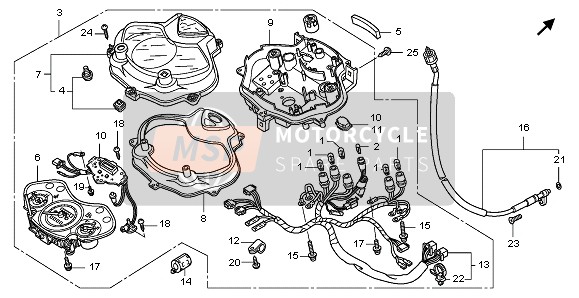 Honda PES125 2013 METER (KMH) for a 2013 Honda PES125